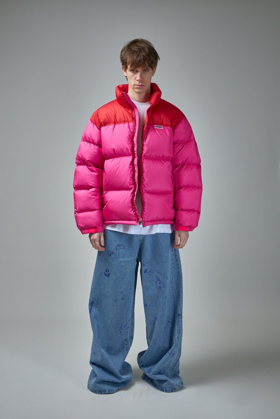 Vetements Hot Pink Logo Puffer Jacket Best