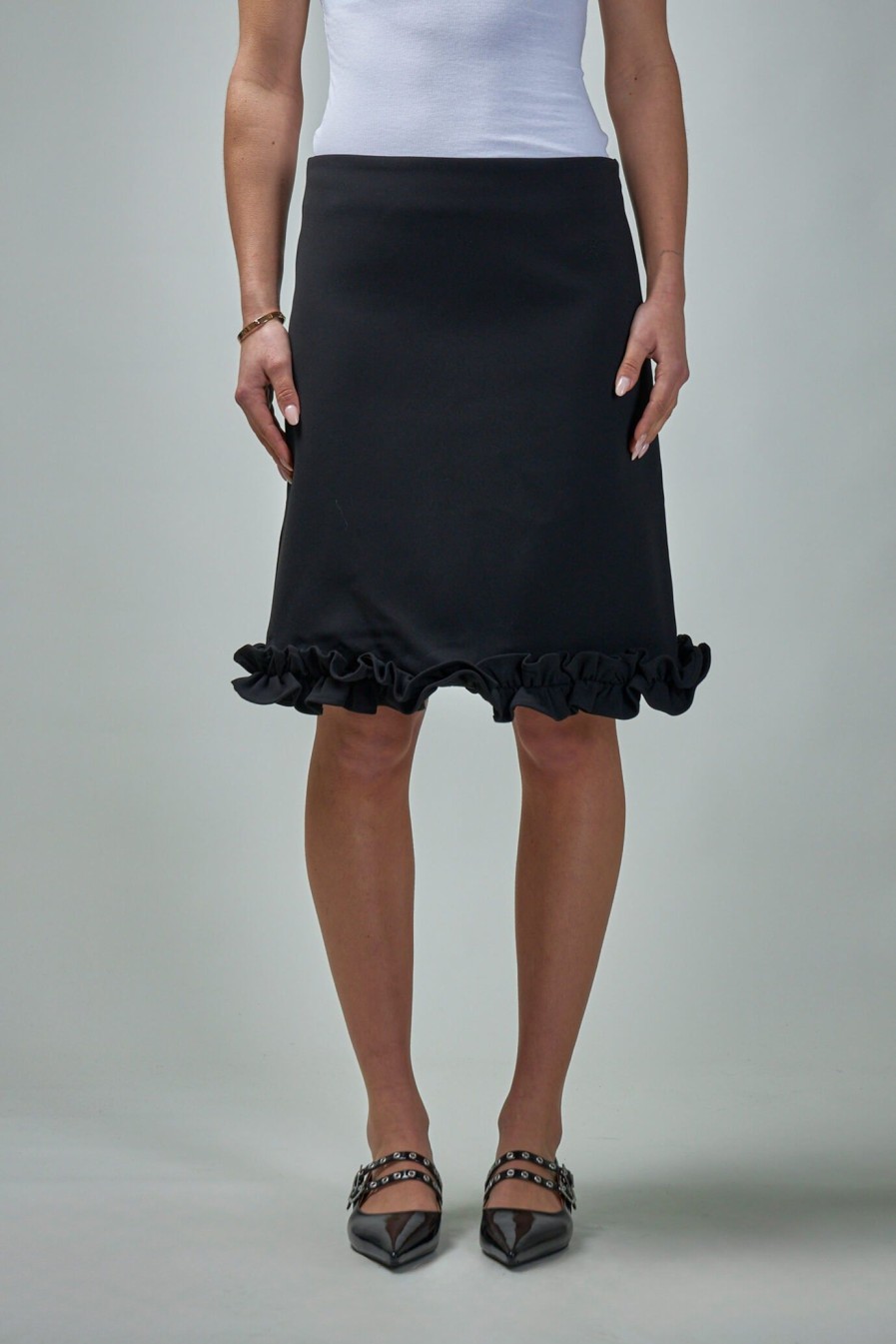 Ganni Bonded Crepe Skirt Clearance