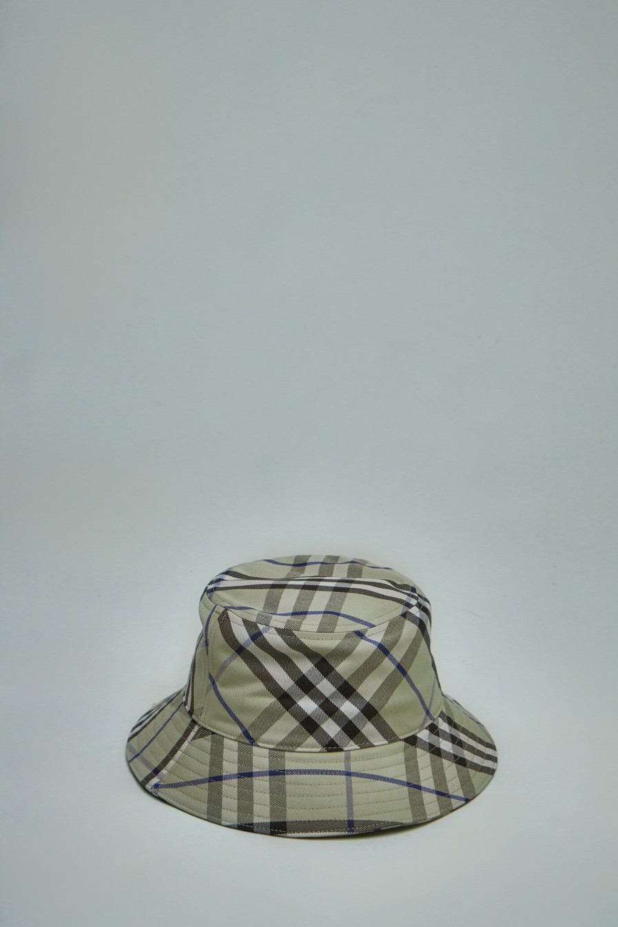 Burberry Check Cotton Blend Bucket Hat Clearance