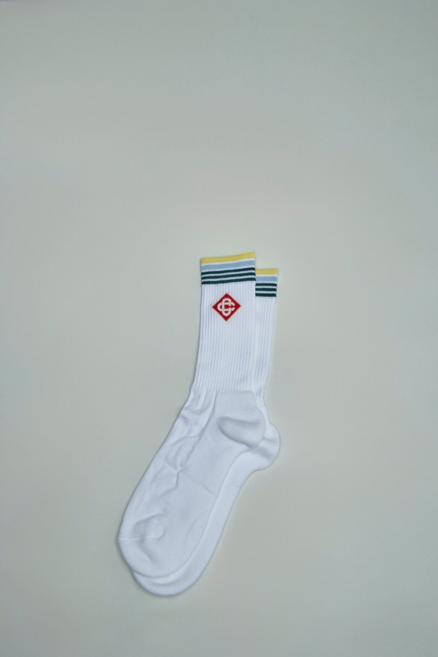 Casablanca Ribbed Sport Sock Diamond Cc Stripe Online