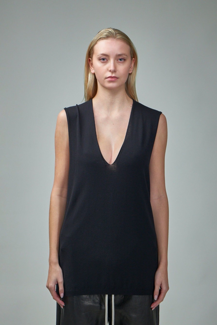 Rick Owens Knit Top Soft V Neck Online