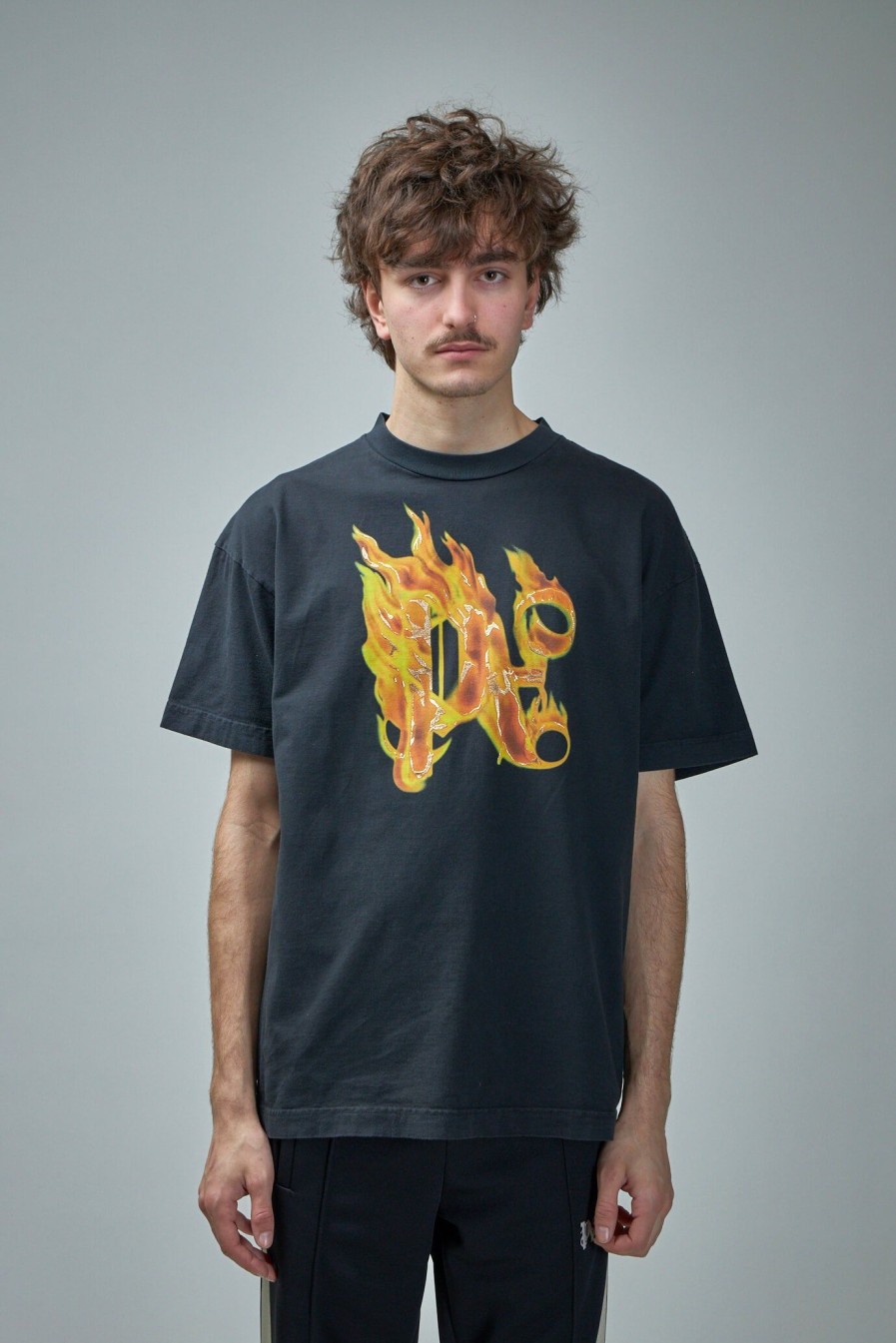 Palm Angels Burning Monogram Tee Hot