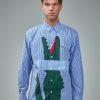 Comme des Garçons Shirt x Lacoste Men Shirt Woven Check Hot