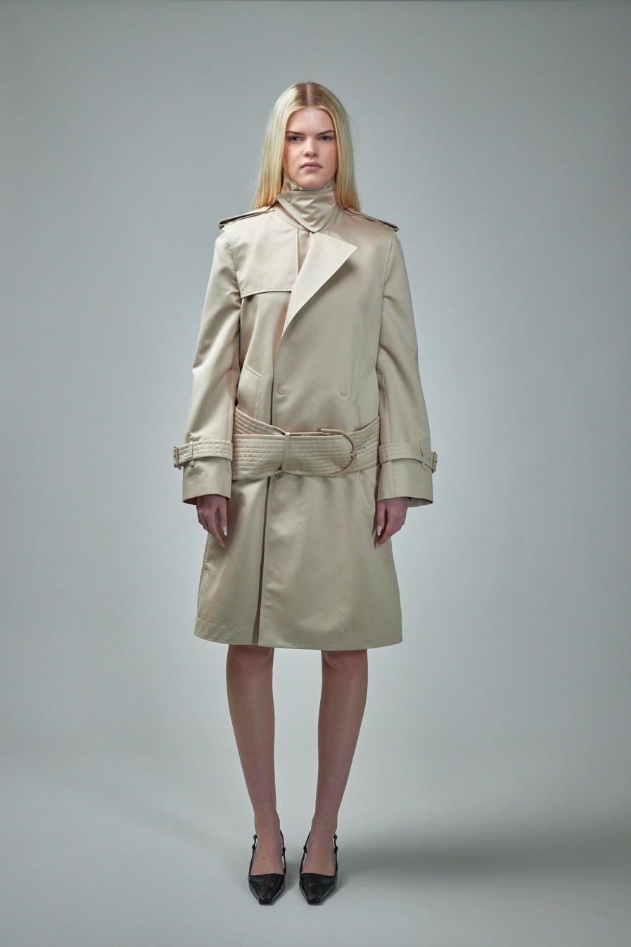 Burberry Long Silk Trench Coat Wholesale