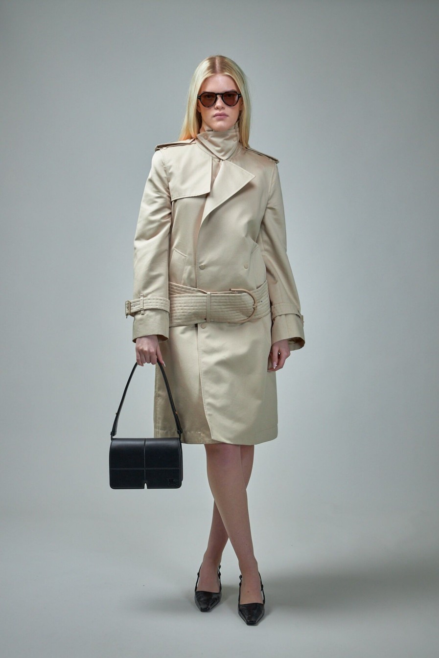 Burberry Long Silk Trench Coat Wholesale