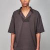 Ziggy Chen Collared T Shirt, Brown Clearance