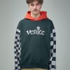 ERL Venice Checker Sleeve Hoodie New