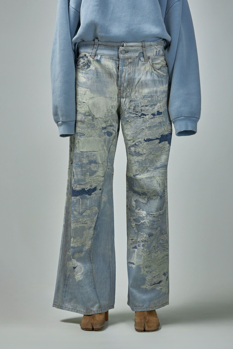 Acne Studios Distressed Printedjeans New