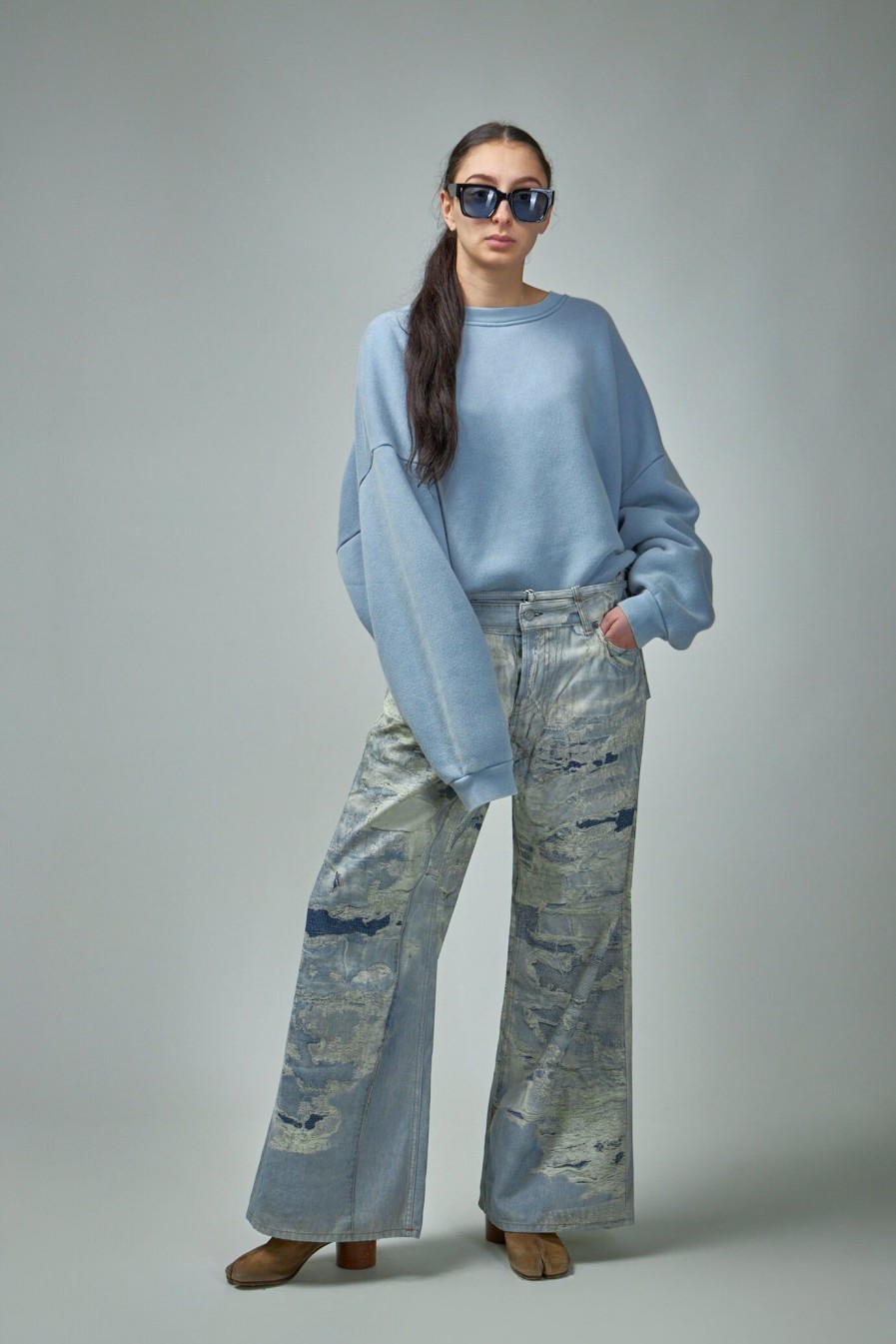 Acne Studios Distressed Printedjeans New