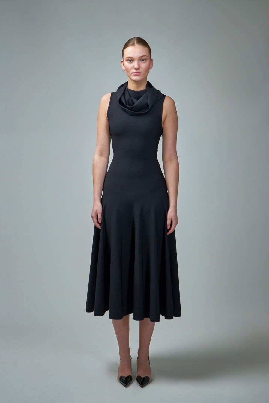 Alaïa Hooded Dress Matt Viscose Online