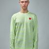 PLAY Comme des Garçons Mens Longsleeve Striped New