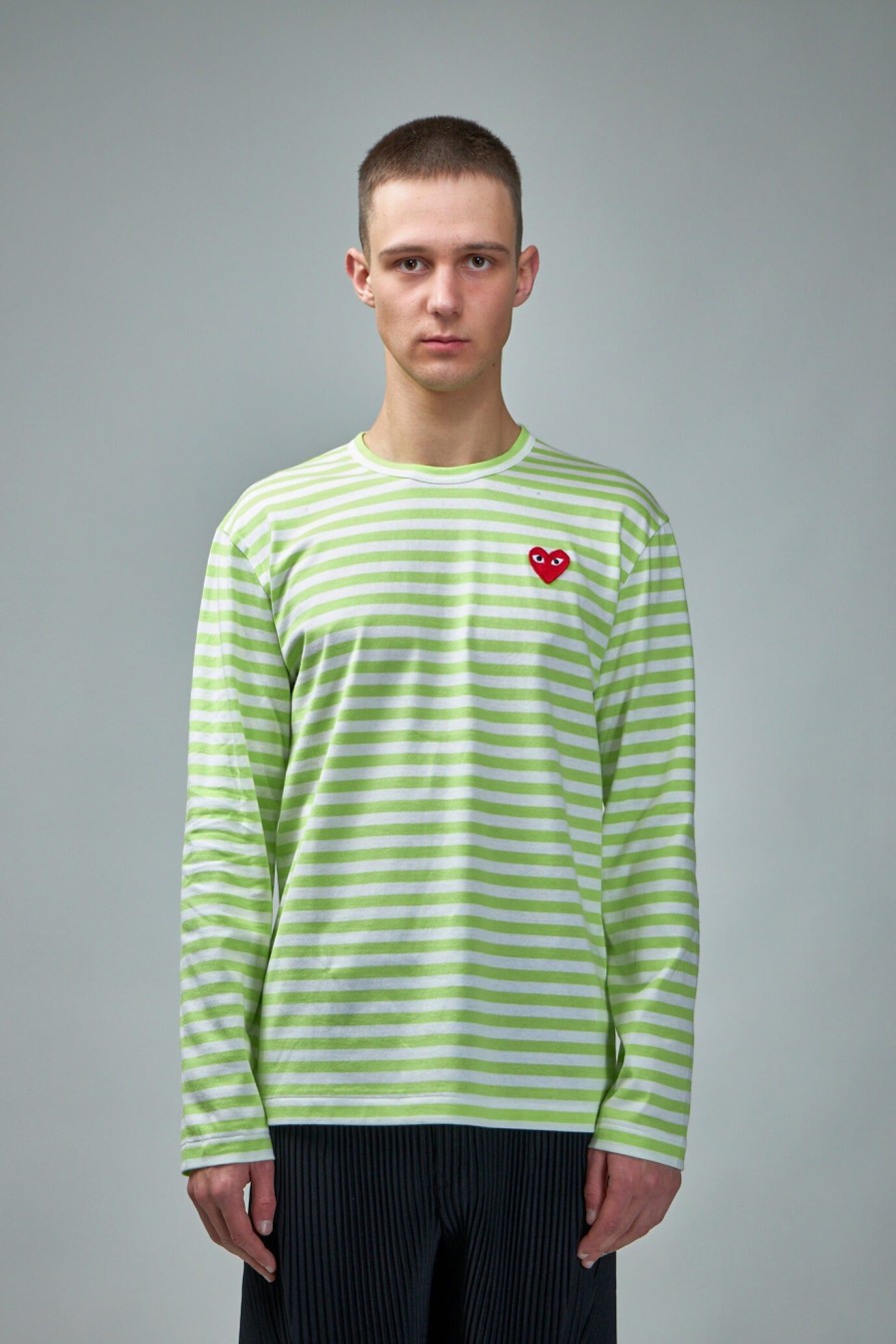 PLAY Comme des Garçons Mens Longsleeve Striped New