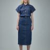 Ganni Rinse Stitch Denim Midi Dress Best