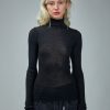 Ann Demeulemeester Marlena Rib High Neck Sweater Superfine Wholesale