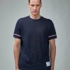 Thom Browne Short Sleeve Rib Cuff Tee Wholesale