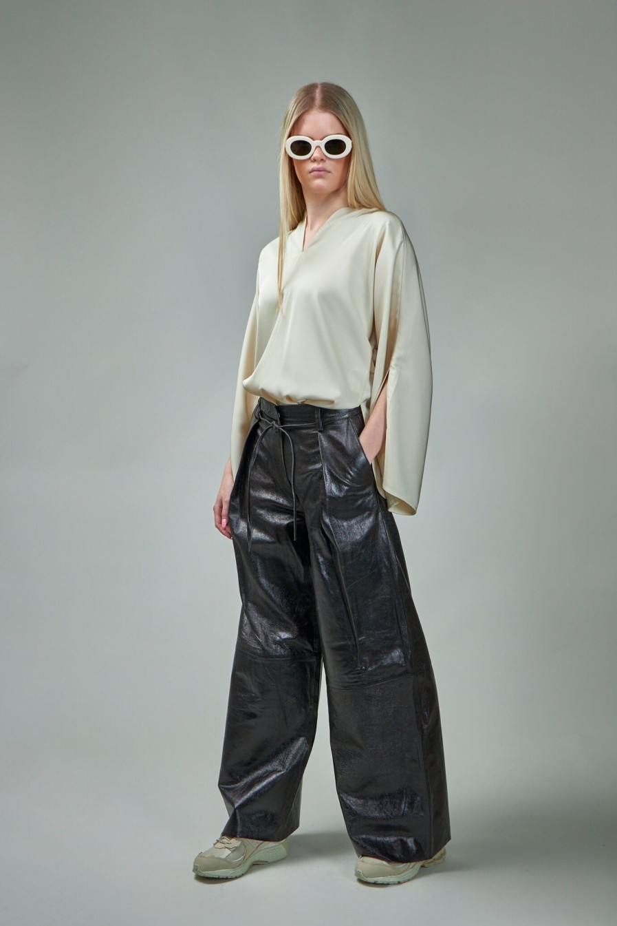 DAY Birger et Mikkelsen Ricardo Leather Pants Licorice Wholesale