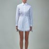 Alaïa Shirt Dress Blended Poplin Clearance