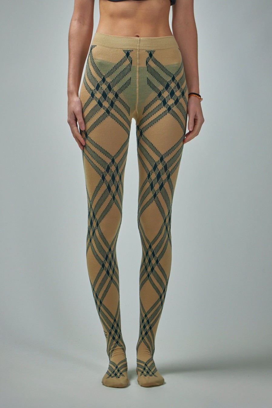 Burberry Check Wool Blend Tights Best