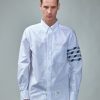 Thom Browne Straight Fit Shirt Silk Cotton Online