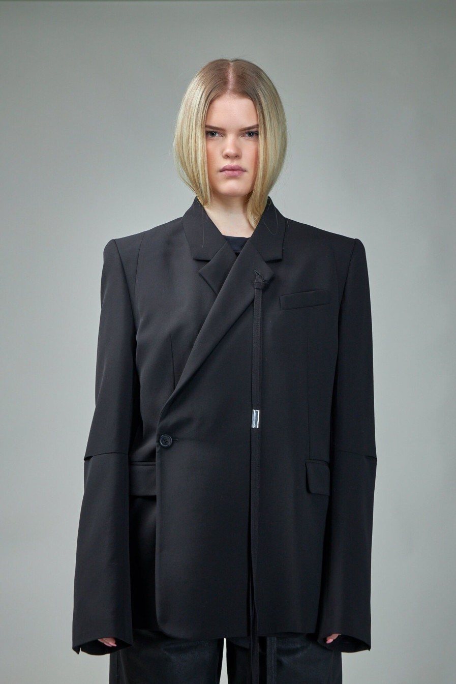 Ann Demeulemeester Ignatius Wrap Tailored Jacket Online