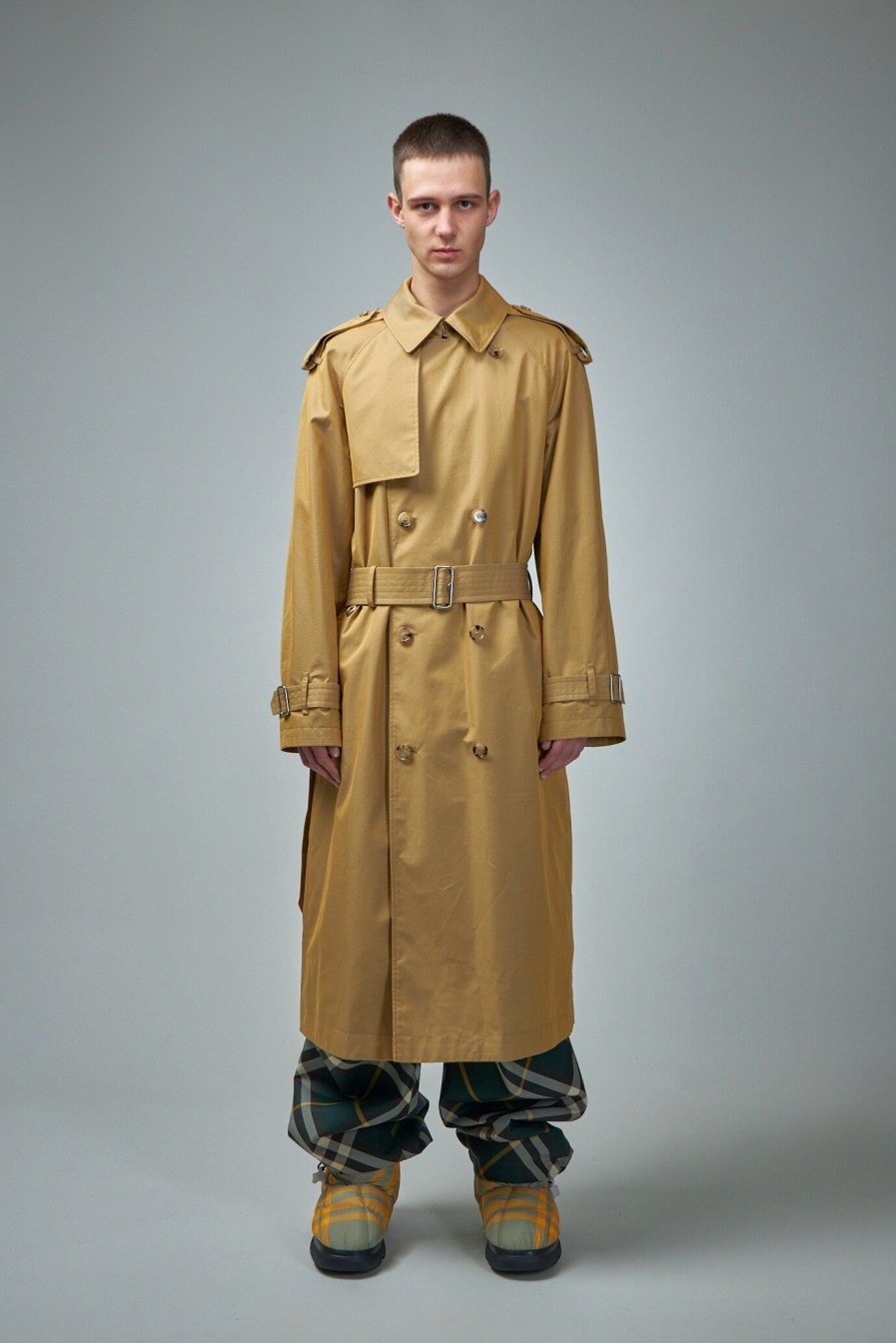 Burberry Long Gabardine Trench Coat New