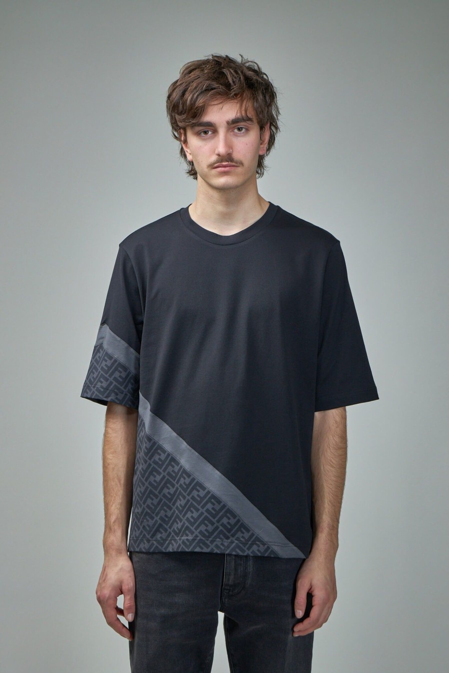 Fendi Fendi Diagonal Jersey T-Shirt Wholesale