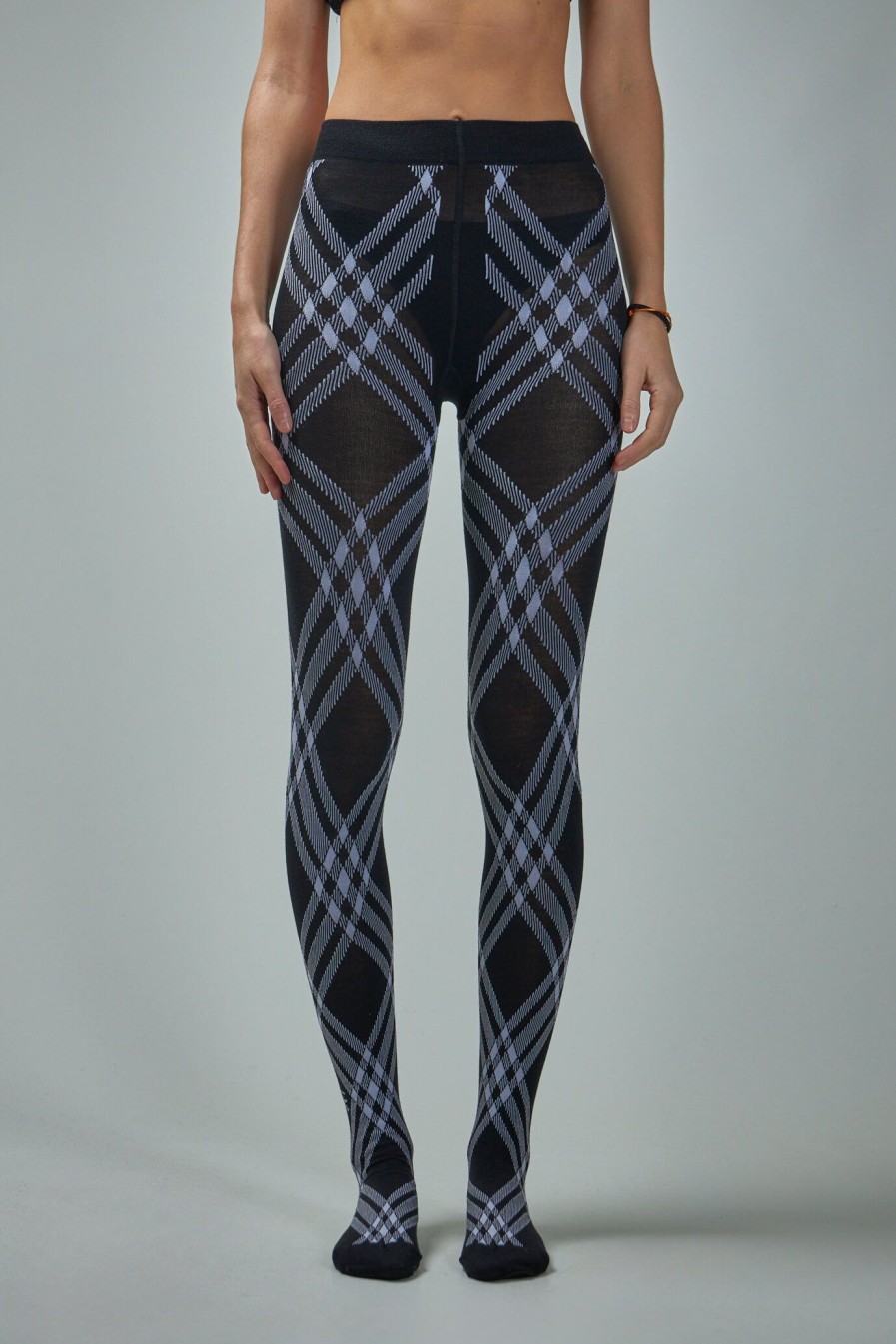 Burberry Check Wool Blend Tights Online