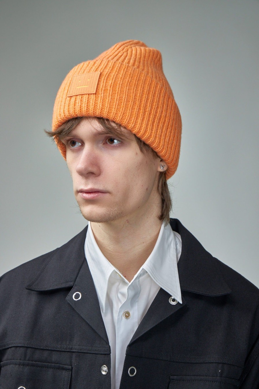 Acne Studios Large Face Logo Beanie New