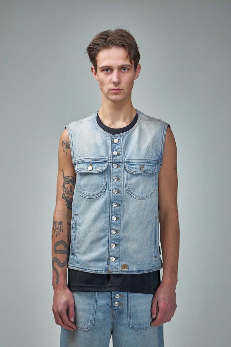 Courrèges Multiflex Denim Vest Wholesale