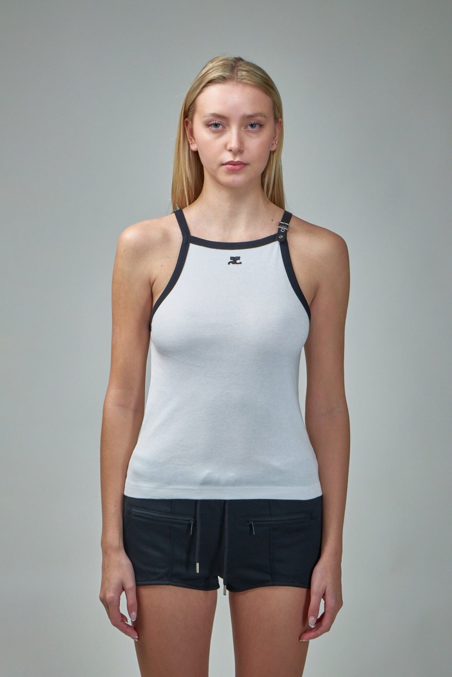 Courrèges Buckle Contrast Tank Top Clearance