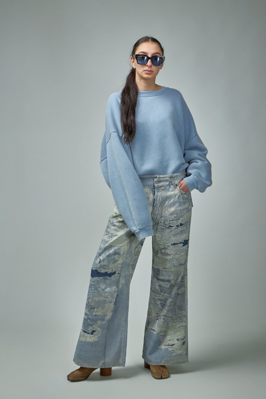 Acne Studios Distressed Printedjeans Wholesale