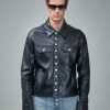 Courrèges Multiflex Leather Trucker Jacket Online