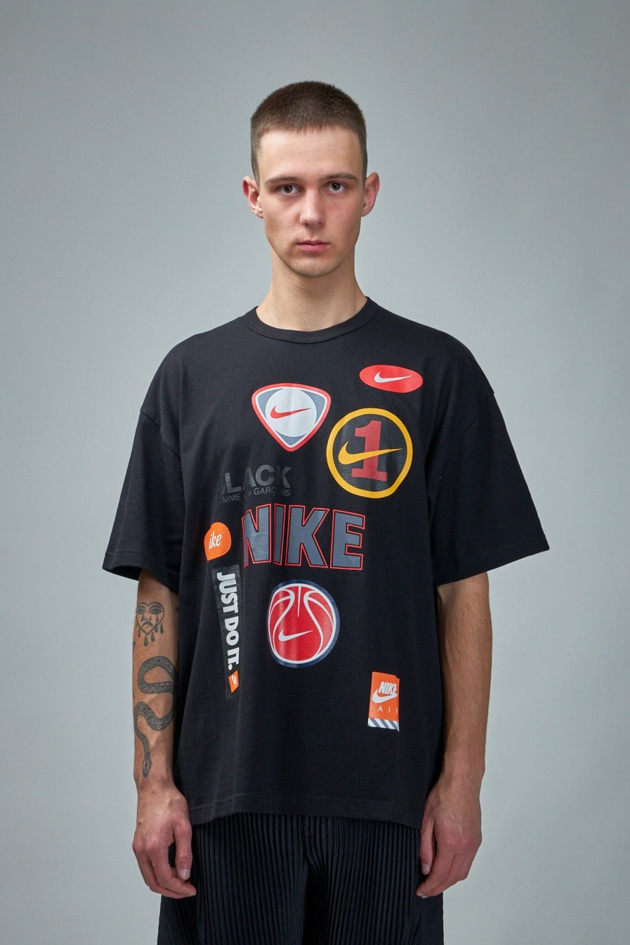 BLACK Comme des Garçons x Nike Logo T-Shirt Clearance