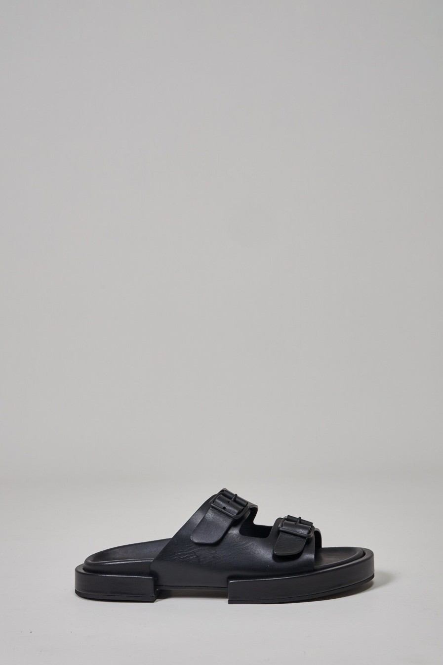 Ann Demeulemeester Henri Block Sandals Elbamat, Black New