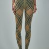 Burberry Check Wool Blend Tights New