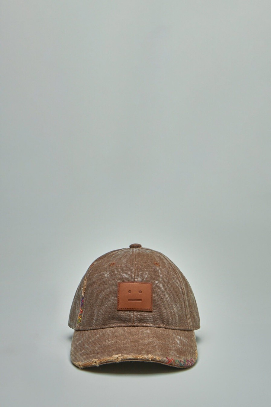 Acne Studios Leather Face Patch Cap Online