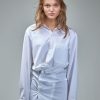 Off-White Poplin Twist Shirt Dress Hot