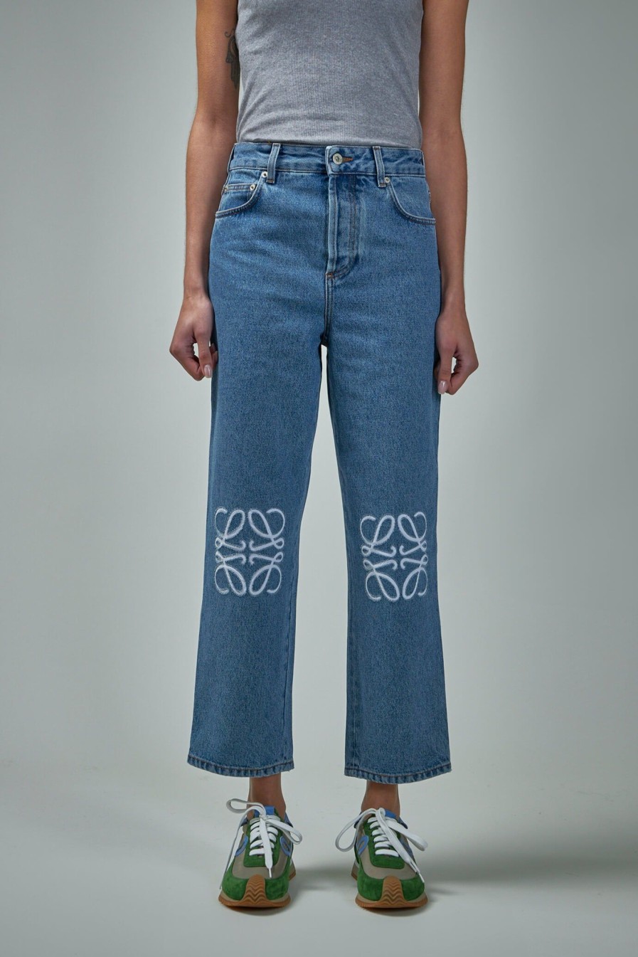 Loewe Anagram Cropped Jeans New