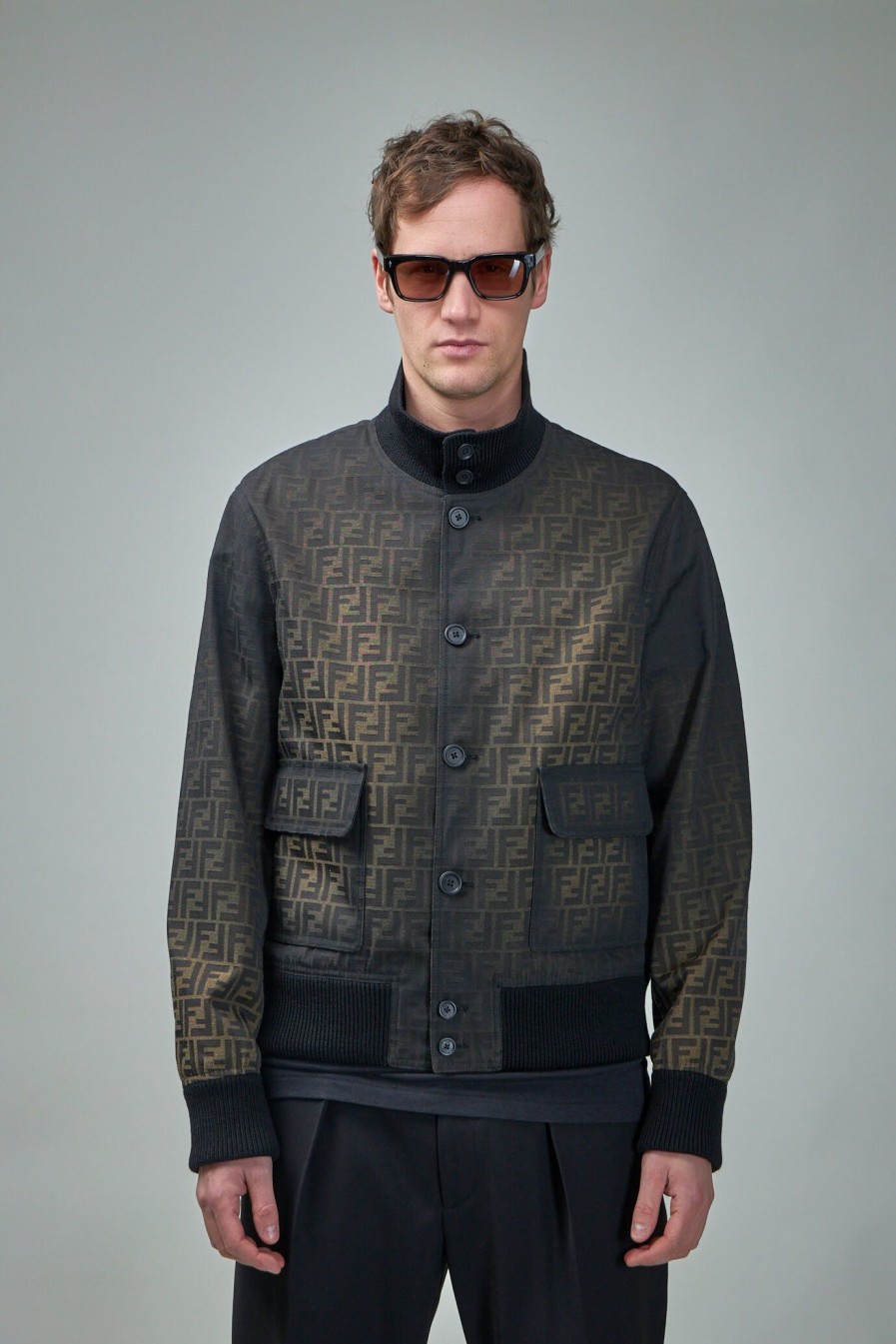 Fendi Canvas Ff Eclissi Jacket Online