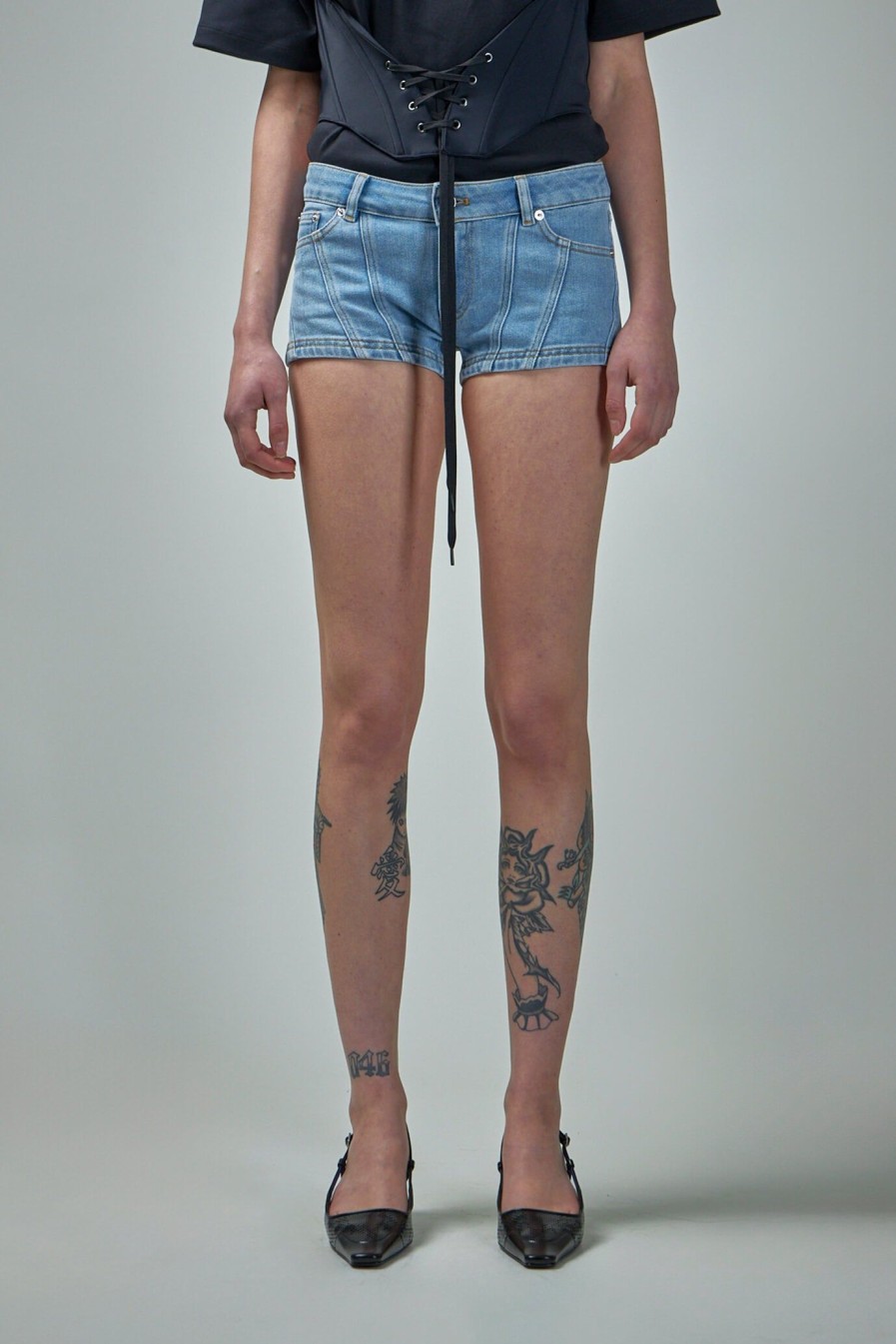 Mugler Cotton Denim Short L. Online