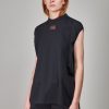 Raf Simons Sleeveless T-Shirt With Elastics And Label, Black Clearance