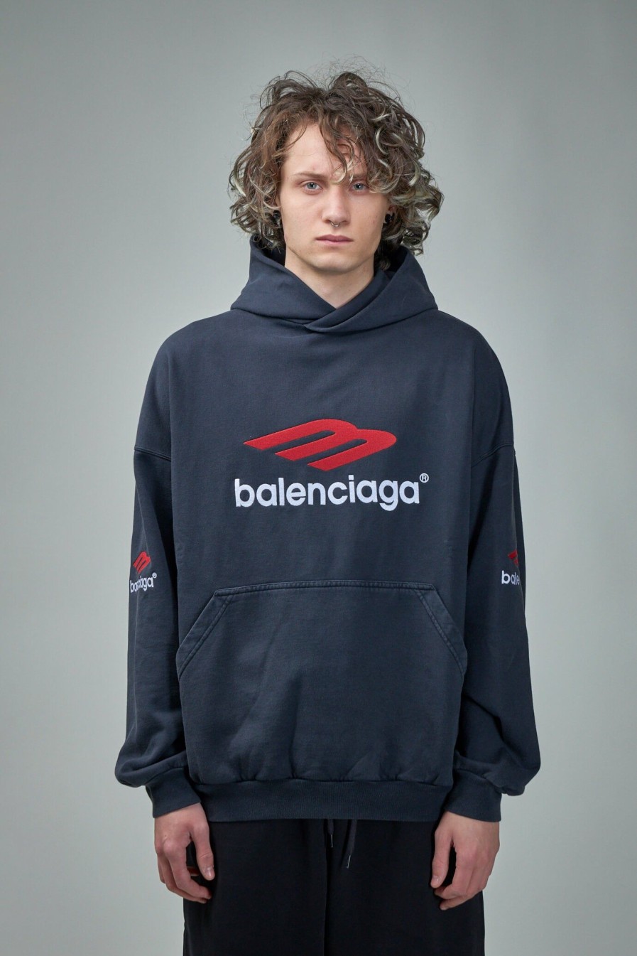 Balenciaga 3B Sports Icon Hoodie Oversized Clearance