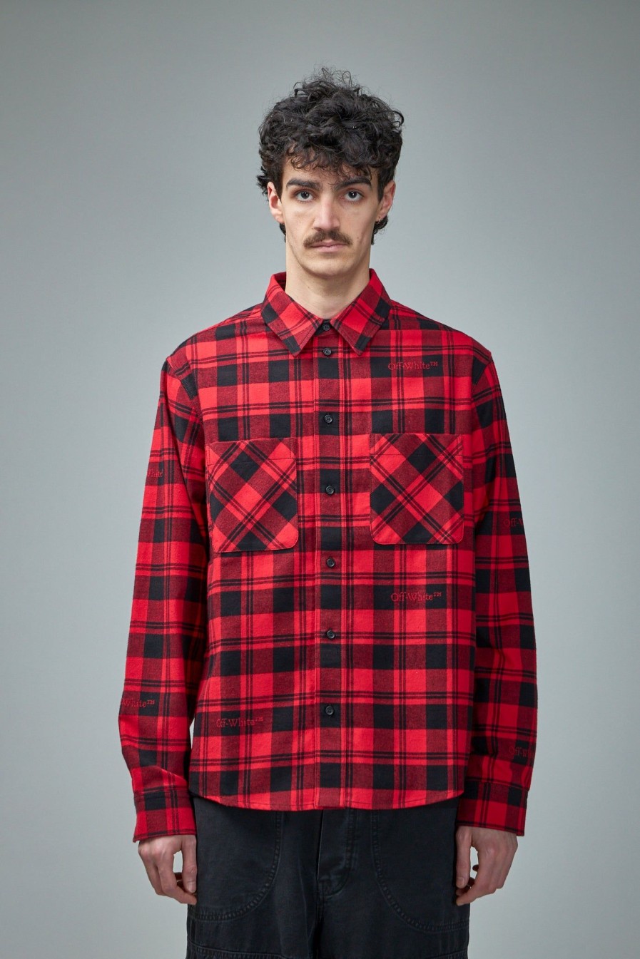 Off-White Check Flann Shirt Clearance