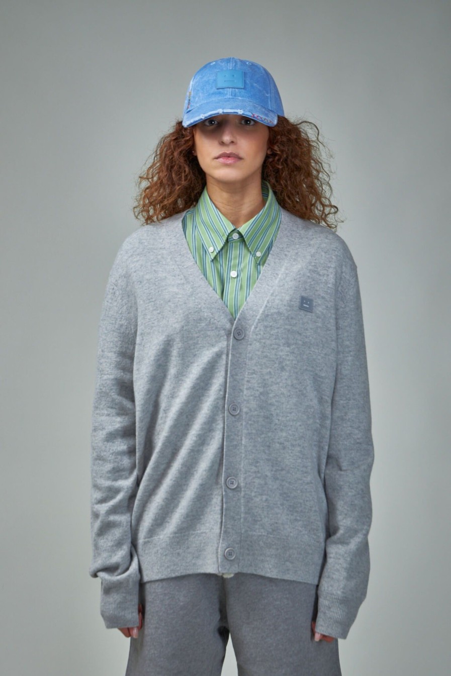 Acne Studios V-Neck Cardigan Face Online