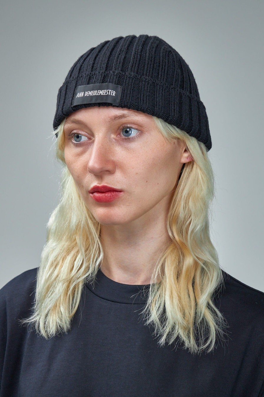 Ann Demeulemeester Hastert Beanie Low Twisted Merino Clearance