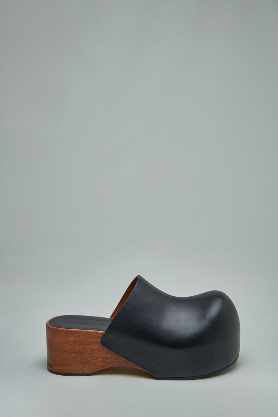 Acne Studios Leather Wood Clogs Wholesale