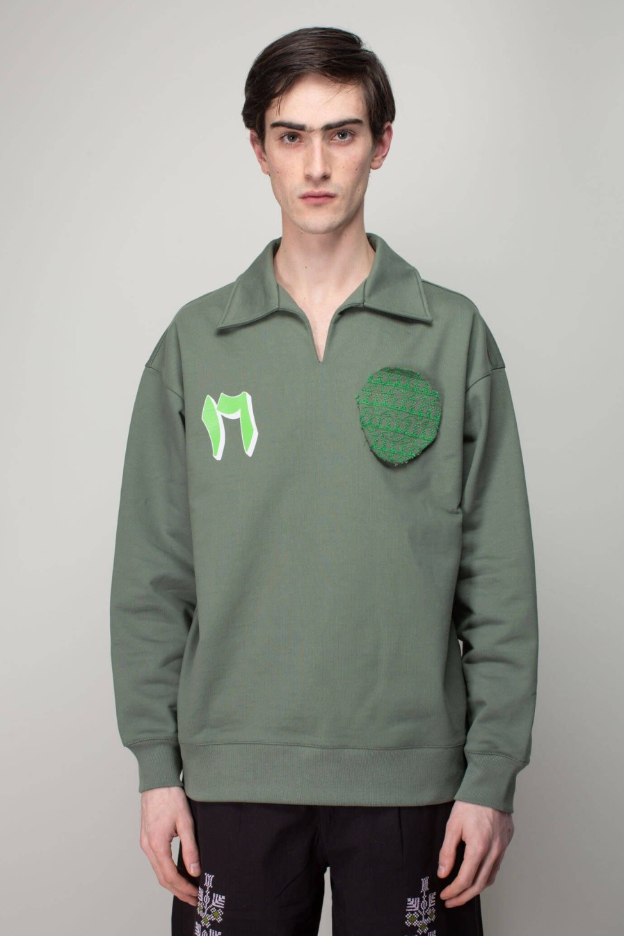 Adish Sur Patch Collar Crewneck Clearance