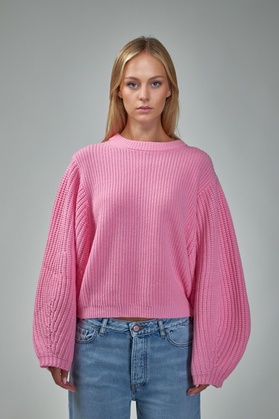 Mr Mittens Cashmere Balloon Sleeve Crew Neck Online