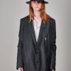 Ann Demeulemeester Agnes Slouchy Jacket Waxed , Black Online