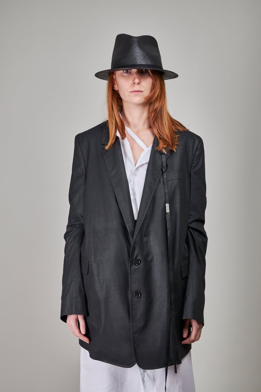 Ann Demeulemeester Agnes Slouchy Jacket Waxed , Black Online